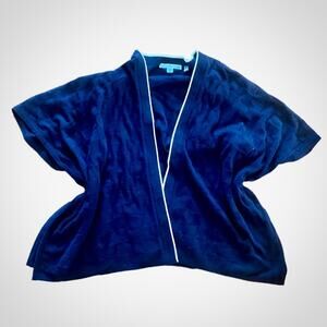 Draper James Blue Wool Cashmere Sweater Cardigan Womens Medium/Large